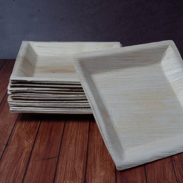 7-Inch Quadra Square Areca Palm Leaf Plate - Image 3